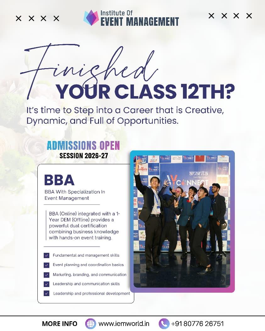 BBA in Event Management at IEM India - 2026