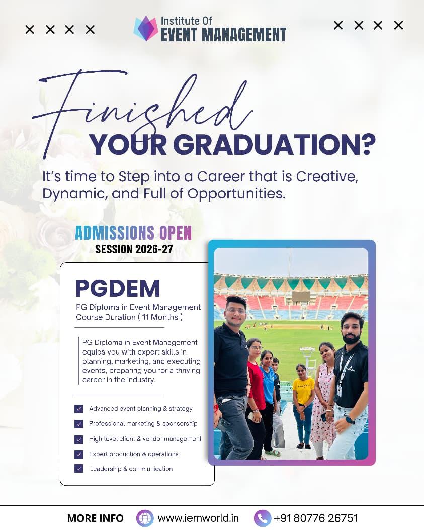 Post Graduate Diploma in Event Management at IEM India - 2026